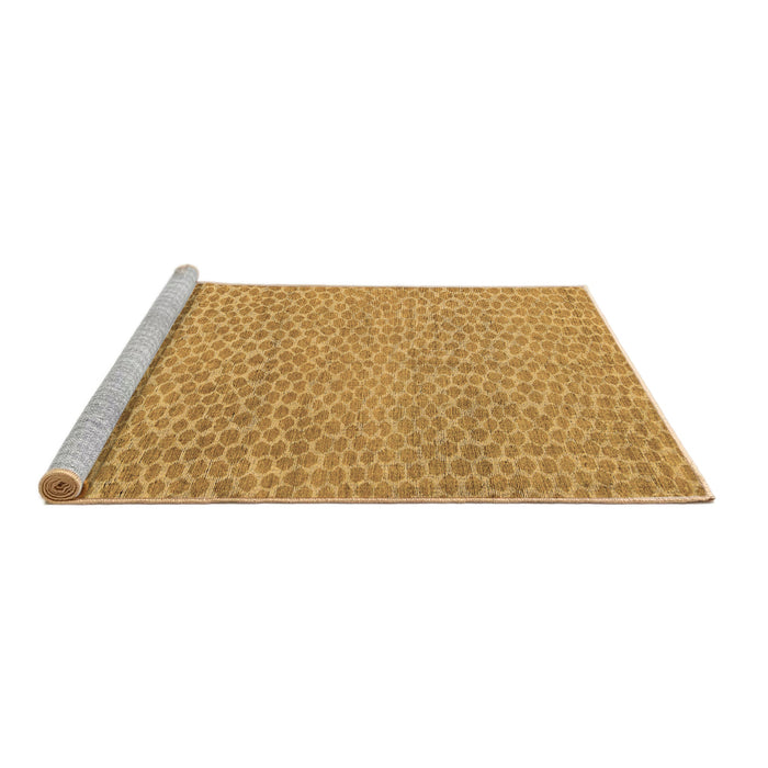 Sideview of Machine Washable Abstract Brown Modern Rug, wshabs5152brn