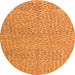 Round Abstract Orange Modern Rug, abs5152org