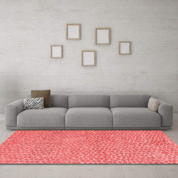 Modern Red Washable Rugs