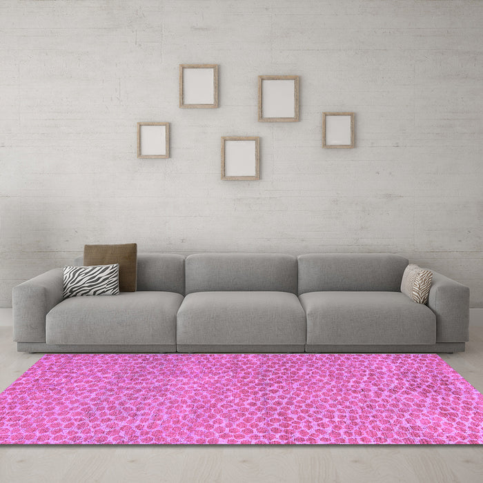 Machine Washable Abstract Purple Modern Area Rugs in a Living Room, wshabs5152pur