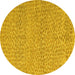 Round Machine Washable Abstract Yellow Modern Rug, wshabs5152yw