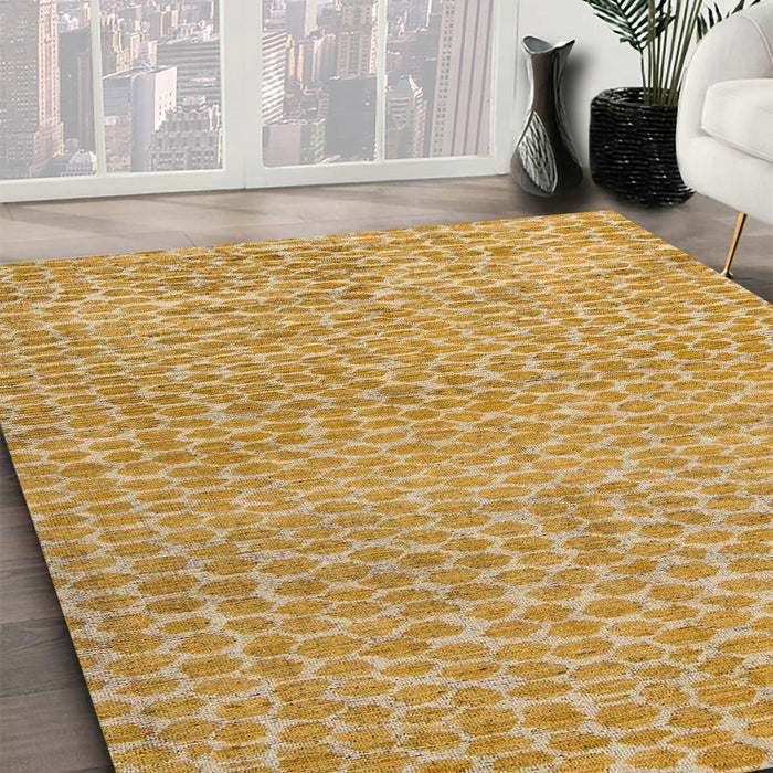 Machine Washable Abstract Sedona Brown Rug in a Family Room, wshabs5152