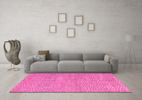 Machine Washable Abstract Pink Modern Rug, wshabs5152pnk