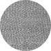 Round Machine Washable Abstract Gray Modern Rug, wshabs5152gry