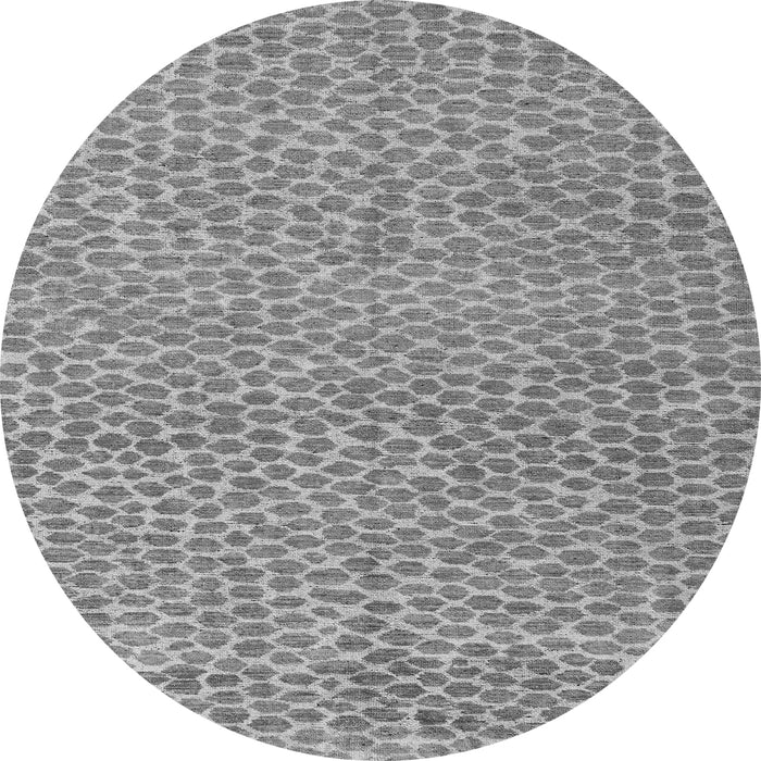 Round Abstract Gray Modern Rug, abs5152gry