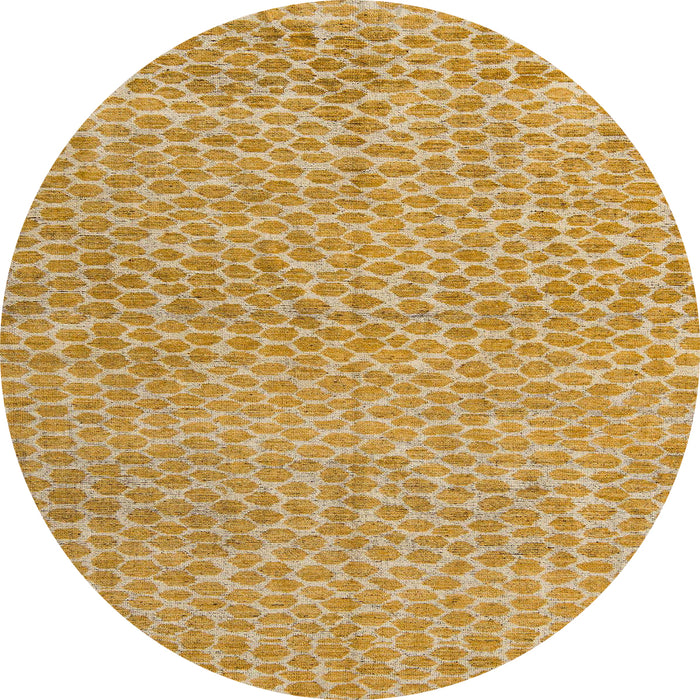 Round Machine Washable Abstract Sedona Brown Rug, wshabs5152