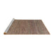 Sideview of Machine Washable Abstract Brown Sugar Brown Rug, wshabs5153