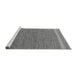 Sideview of Machine Washable Abstract Gray Modern Rug, wshabs5153gry