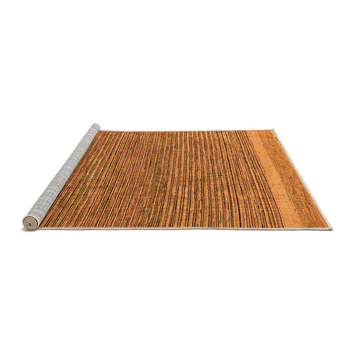 Sideview of Machine Washable Abstract Orange Modern Area Rugs, wshabs5153org