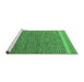 Sideview of Machine Washable Abstract Emerald Green Modern Area Rugs, wshabs5153emgrn