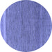 Round Machine Washable Abstract Blue Modern Rug, wshabs5153blu