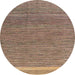 Round Abstract Brown Modern Rug, abs5153