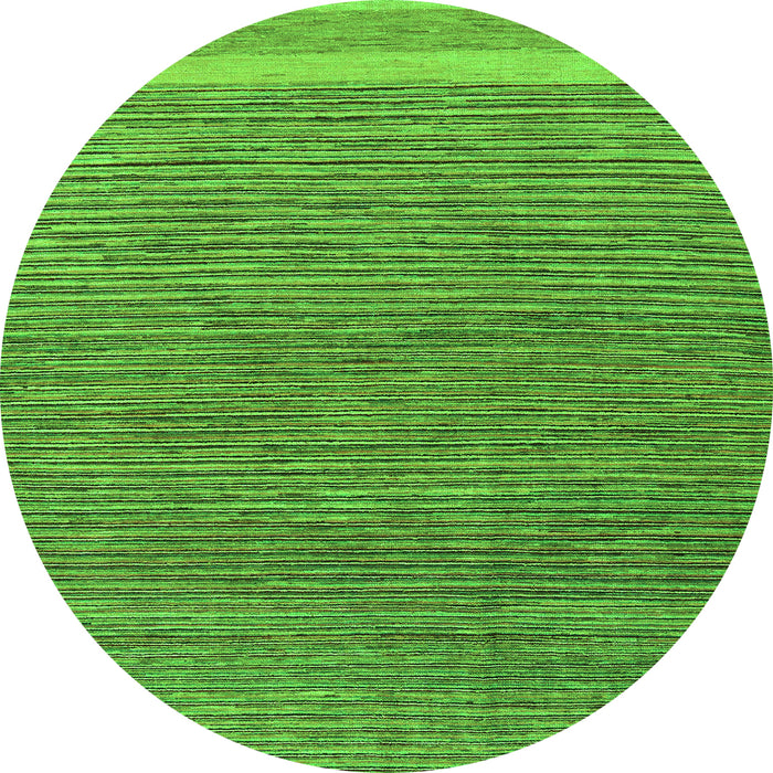 Round Abstract Green Modern Rug, abs5153grn