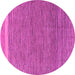 Round Machine Washable Abstract Pink Modern Rug, wshabs5153pnk