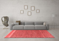 Machine Washable Abstract Red Modern Rug, wshabs5153red