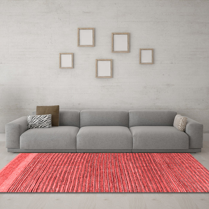 Modern Red Washable Rugs