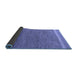 Sideview of Abstract Blue Modern Rug, abs5153blu