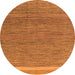 Round Abstract Orange Modern Rug, abs5153org