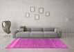 Machine Washable Abstract Pink Modern Rug in a Living Room, wshabs5153pnk