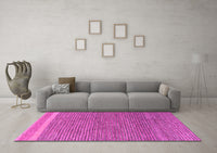 Machine Washable Abstract Pink Modern Rug, wshabs5153pnk