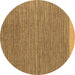 Round Abstract Brown Modern Rug, abs5154brn