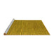 Sideview of Machine Washable Abstract Yellow Modern Rug, wshabs5154yw