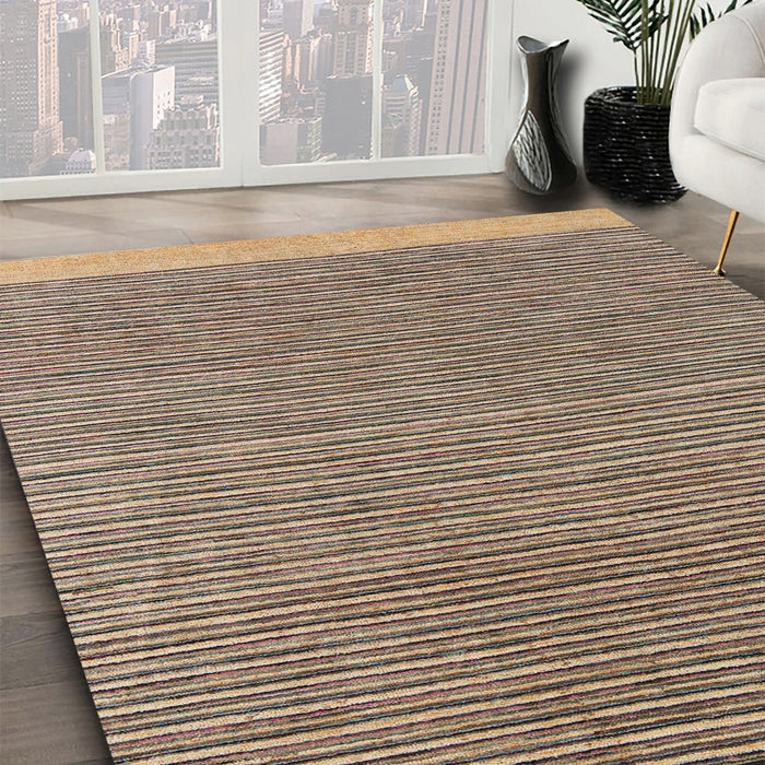 Abstract Brown Modern Rug in Family Room, abs5154