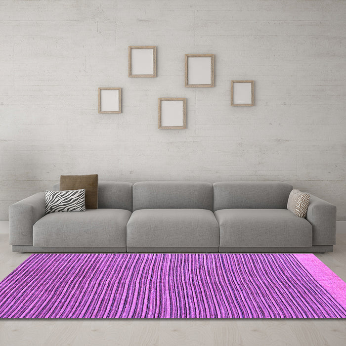 Machine Washable Abstract Purple Modern Area Rugs in a Living Room, wshabs5154pur