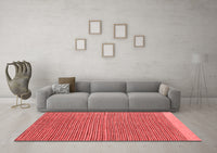 Machine Washable Abstract Red Modern Rug, wshabs5154red