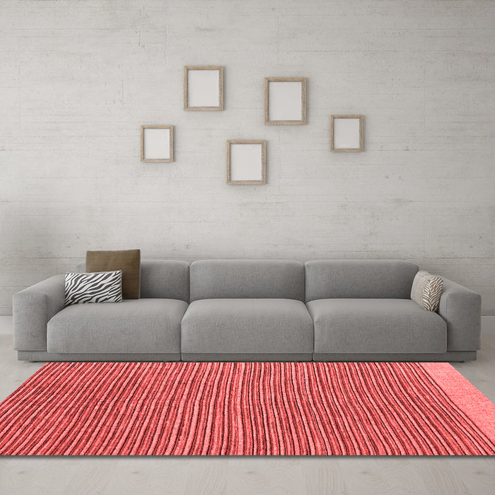 Modern Red Washable Rugs
