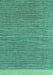 Machine Washable Abstract Turquoise Modern Area Rugs, wshabs5154turq