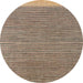 Round Machine Washable Abstract Brown Sugar Brown Rug, wshabs5154