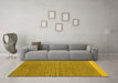 Machine Washable Abstract Yellow Modern Rug in a Living Room, wshabs5154yw