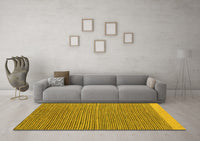 Machine Washable Abstract Yellow Modern Rug, wshabs5154yw