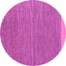 Round Machine Washable Abstract Pink Modern Rug, wshabs5154pnk