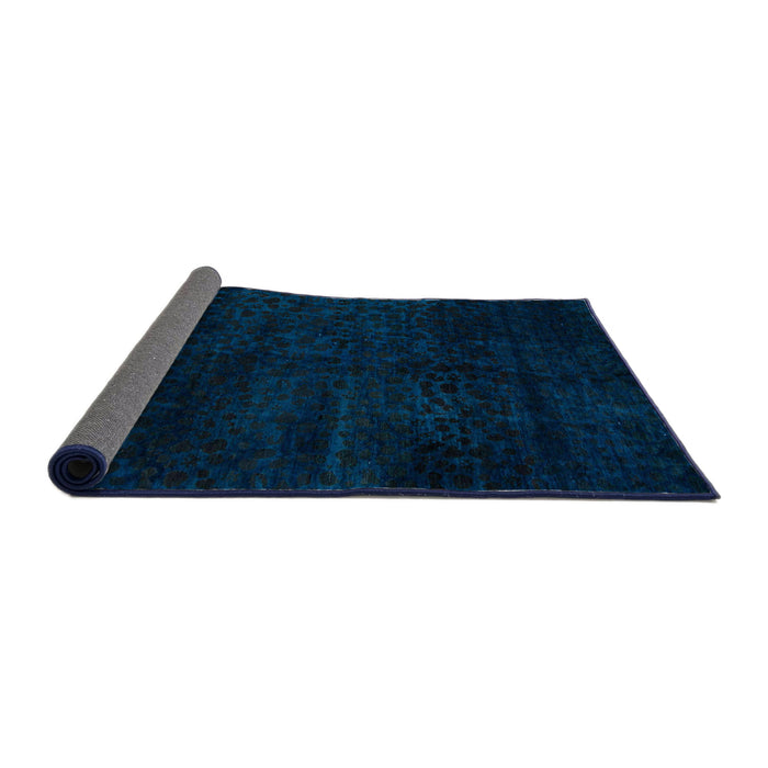 Sideview of Abstract Blue Modern Rug, abs5155