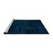 Sideview of Machine Washable Abstract Night Blue Rug, wshabs5155