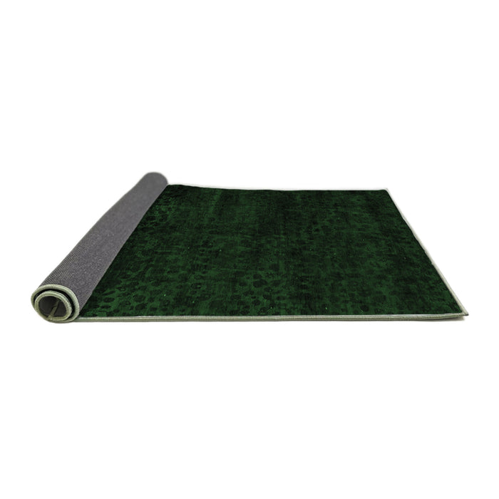 Sideview of Abstract Emerald Green Modern Rug, abs5155emgrn
