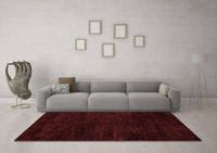 Machine Washable Abstract Red Modern Rug, wshabs5155red