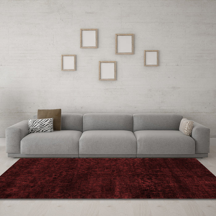 Modern Red Washable Rugs