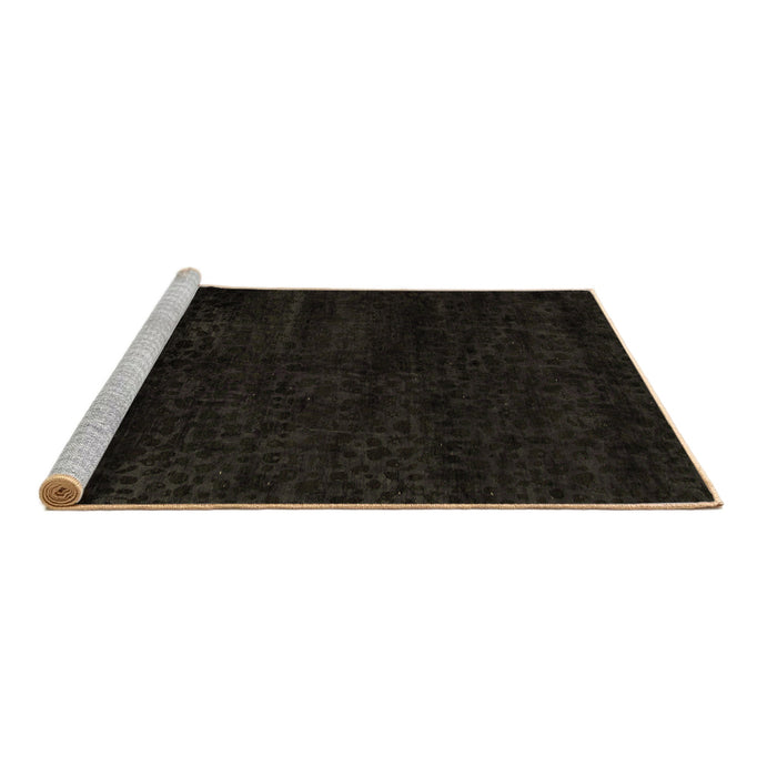 Sideview of Machine Washable Abstract Brown Modern Rug, wshabs5155brn