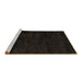 Sideview of Machine Washable Abstract Brown Modern Rug, wshabs5155brn