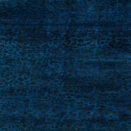 Square Machine Washable Abstract Night Blue Rug, wshabs5155