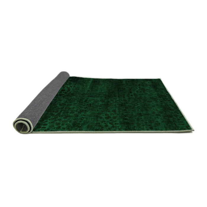 Sideview of Abstract Green Modern Rug, abs5155grn