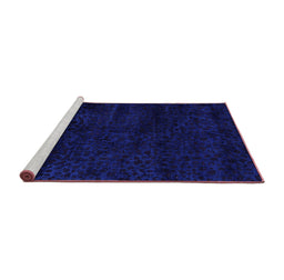 Sideview of Machine Washable Abstract Purple Modern Area Rugs, wshabs5155pur
