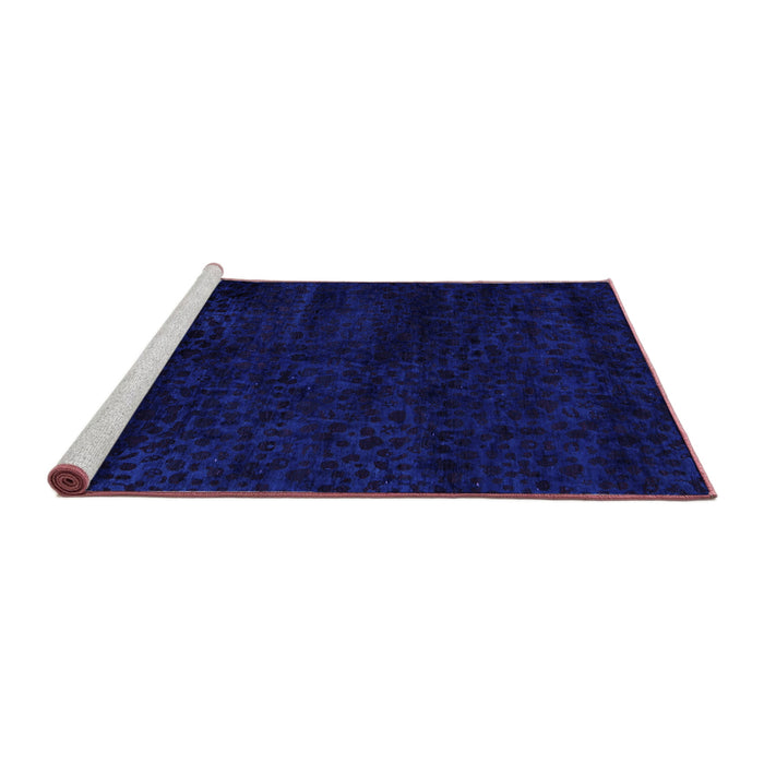 Sideview of Machine Washable Abstract Purple Modern Area Rugs, wshabs5155pur