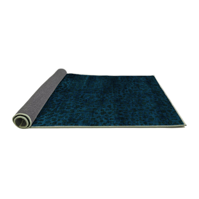 Sideview of Abstract Turquoise Modern Rug, abs5155turq
