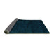 Sideview of Abstract Turquoise Modern Rug, abs5155turq