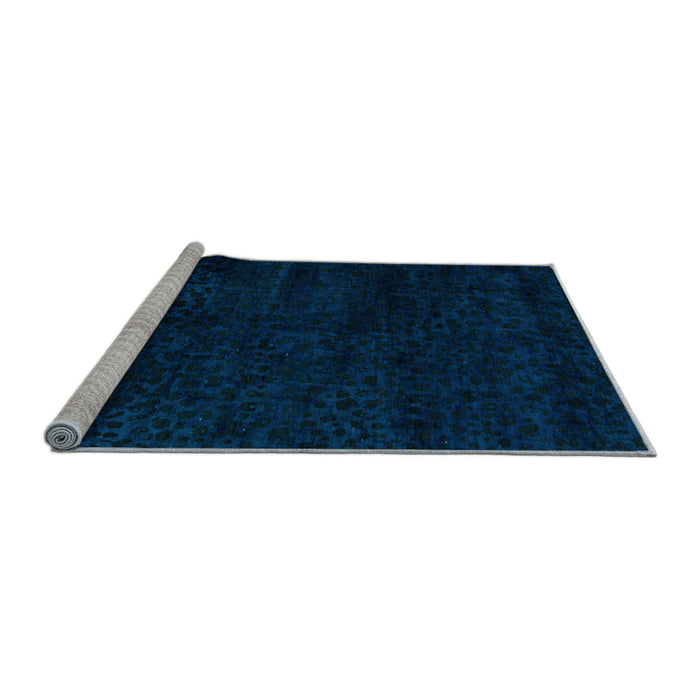 Sideview of Machine Washable Abstract Light Blue Modern Rug, wshabs5155lblu