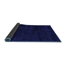 Sideview of Abstract Blue Modern Rug, abs5155blu